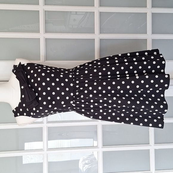 NEW LC Lauren Conrad Polka Dot Fit and Flare Dress - Picture 3 of 16